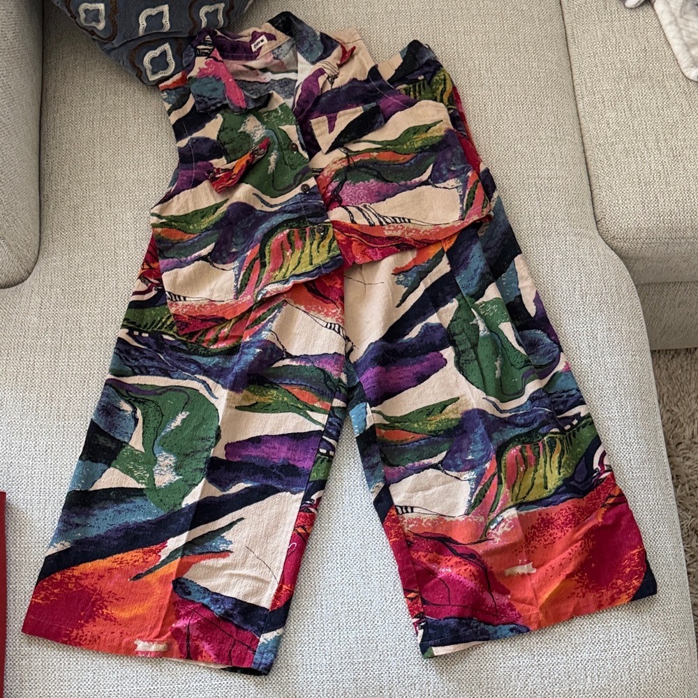 Colorful Abstract 2-Piece Jumpsuit